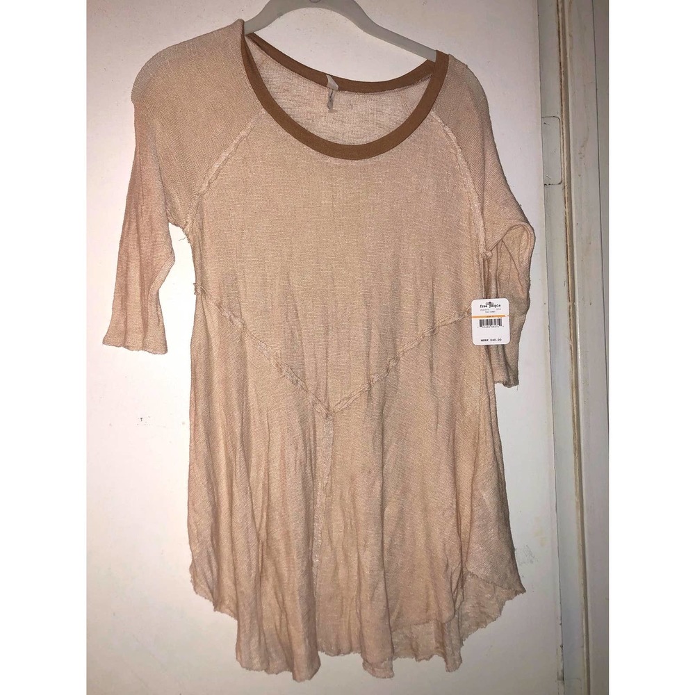 Free People NWT Beige Blouse S
